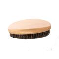 FQ marca atacado personalizado oval de madeira javali barba cerdas barba escova